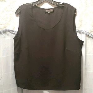 MONTEE COLLECTION BLK BEADED TANK SZ 16W